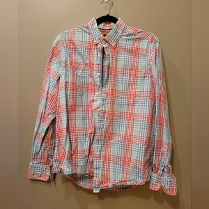 Men's Club Room red white blue button down shirt